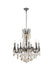 Rosalia 10-Light Chandelier in Pewter with Golden Teak (Smoky) Royal Cut Crystal