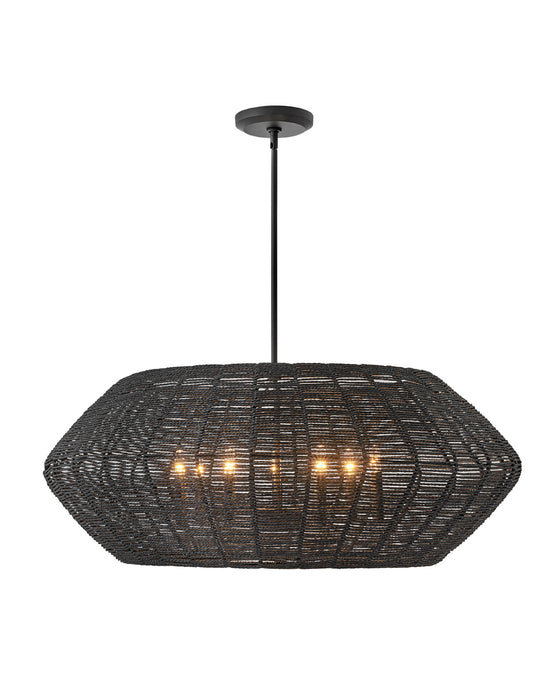 Luca Large Drum Chandelier in Black