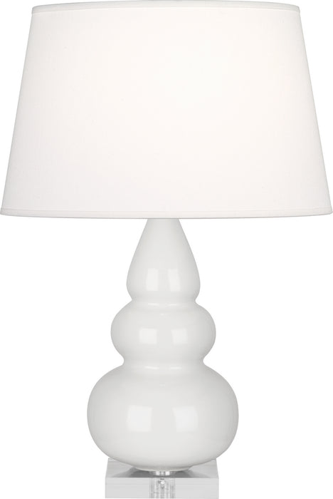 Robert Abbey (A281X) Small Triple Gourd Accent Lamp with Pearl Dupioni Fabric Shade