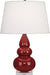 Robert Abbey (A285X) Small Triple Gourd Accent Lamp with Pearl Dupioni Fabric Shade