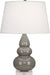 Robert Abbey (A289X) Small Triple Gourd Accent Lamp with Pearl Dupioni Fabric Shade