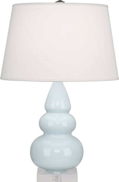 Robert Abbey (A291X) Small Triple Gourd Accent Lamp with Pearl Dupioni Fabric Shade