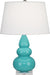 Robert Abbey (A292X) Small Triple Gourd Accent Lamp with Pearl Dupioni Fabric Shade