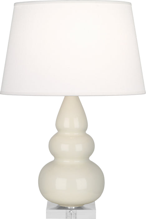 Robert Abbey (A294X) Small Triple Gourd Accent Lamp with Pearl Dupioni Fabric Shade