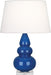 Robert Abbey (A298X) Small Triple Gourd Accent Lamp with Pearl Dupioni Fabric Shade