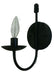 Wrought Iron Wall Light In Ebony Black