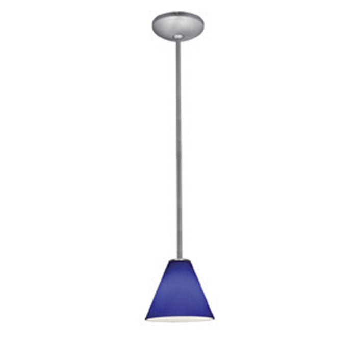 Martini 1-Light Pendant in Brushed Steel Finish