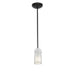 Glass`n Glass Cylinder 1-Light Pendant in Oil Rubbed Bronze Finish