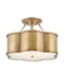 Chance Medium Semi-Flush Mount in Heritage Brass