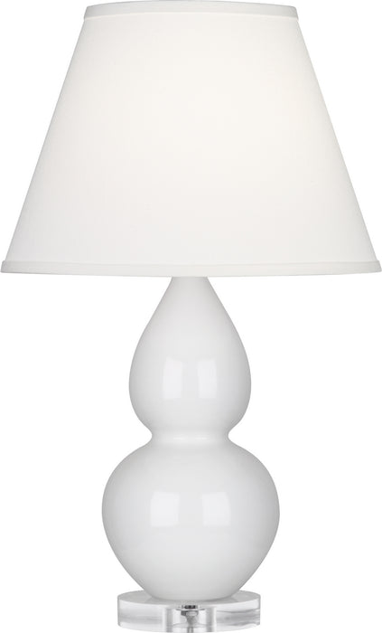 Robert Abbey (A690X) Small Double Gourd Accent Lamp with Pearl Dupioni Fabric Shade