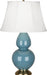 Robert Abbey (OB20) Double Gourd Table Lamp with Ivory Stretched Fabric Shade