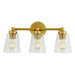 Larchmont 3-Light Vanity in Satin Brass