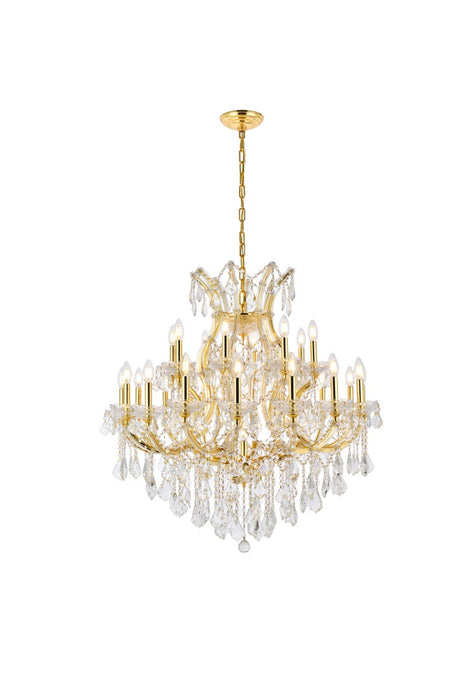 Maria Theresa 24-Light Chandelier in Gold with Clear Royal Cut Crystal