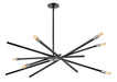 Archer Large Single Tier Chandelier in Satin Black