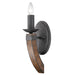 Madera 1-Light Wall Sconce Torchiere in Black Iron