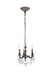 Lillie 3-Light Pendant in Pewter with Clear Royal Cut Crystal