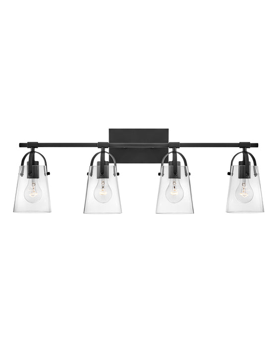 Foster Four Light Vanity in Black