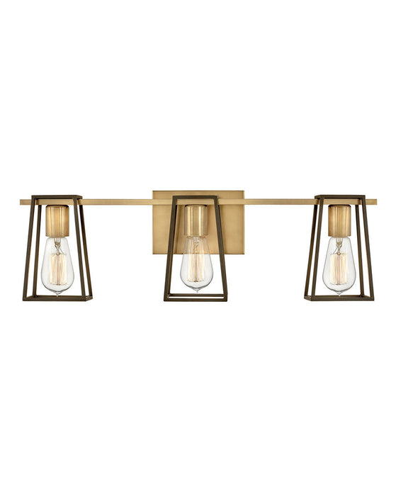 Filmore Three Light Vanity in Heritage Brass