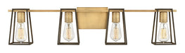 Filmore Four Light Vanity in Heritage Brass