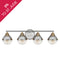 Fletcher Four Light Vanity in Polished Nickel