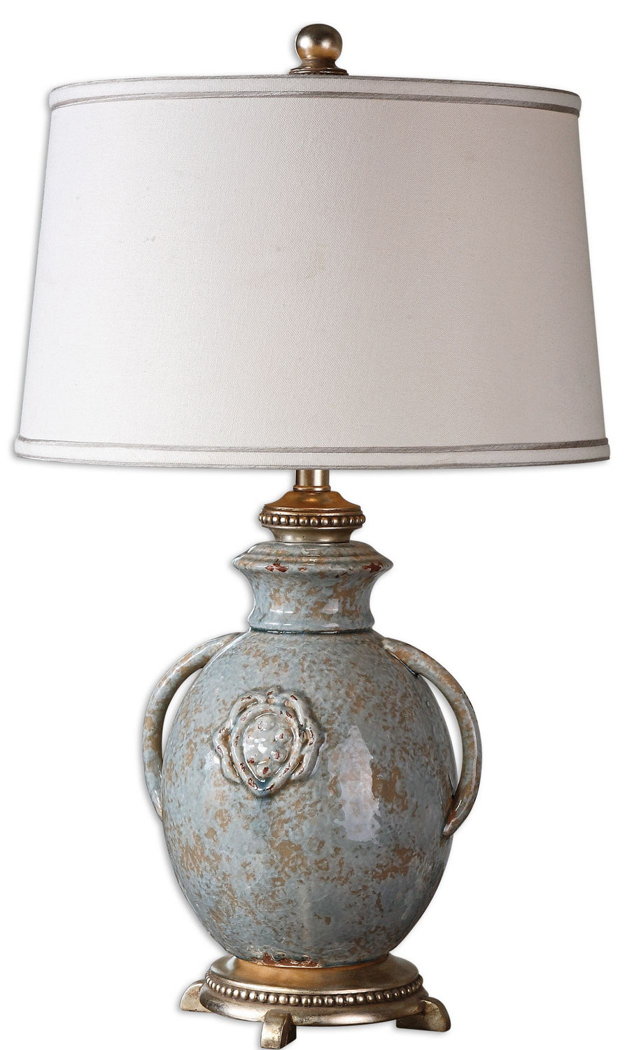 Uttermost's Cancello Blue Glaze Lamp Designed by Matthew Williams