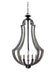 Winton 5 Light Foyer Chandelier in Weathered Pine/Bronze