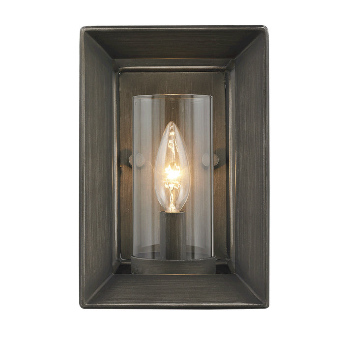 Smyth 1-Light Wall Sconce (Gunmetal Bronze & Clear Glass) in Gunmetal Bronze