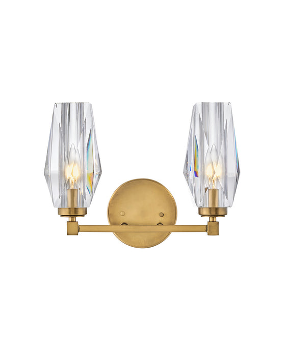 Ana Two Light Vanity in Heritage Brass