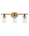 Halstead Three Light Vanity in Heritage Brass