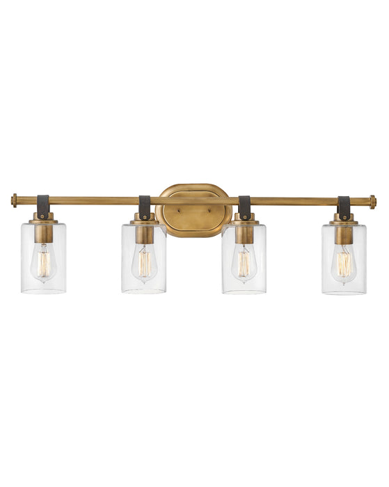 Halstead Four Light Vanity in Heritage Brass