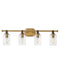 Halstead Four Light Vanity in Heritage Brass