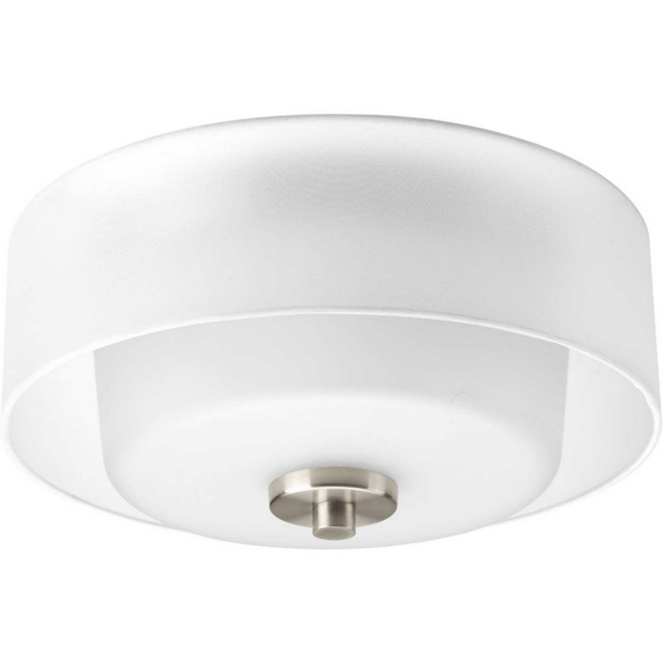 Invite 2-Light 12" Flush Mount in Brushed Nickel