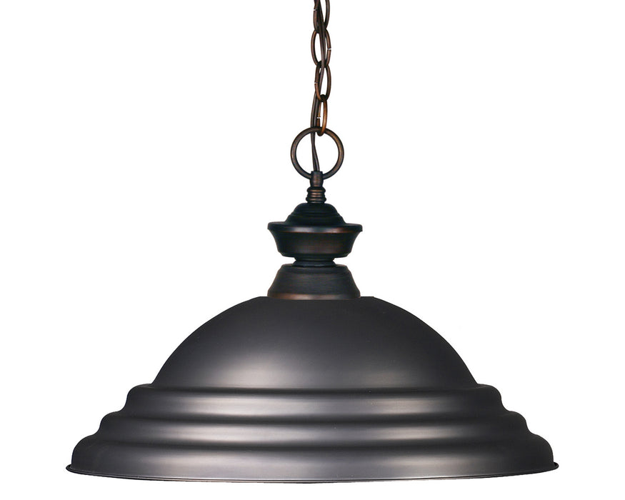 Shark 1 Light Pendant in Olde Bronze with Olde Bronze Shade