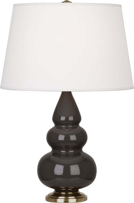 Robert Abbey (CF30X) Small Triple Gourd Accent Lamp with Pearl Dupioni Fabric Shade