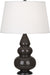 Robert Abbey (CF31X) Small Triple Gourd Accent Lamp with Pearl Dupioni Fabric Shade