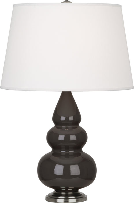 Robert Abbey (CF32X) Small Triple Gourd Accent Lamp with Pearl Dupioni Fabric Shade