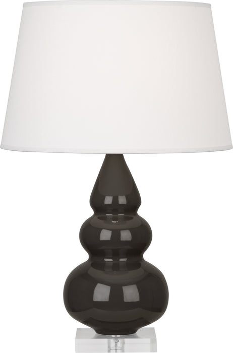 Robert Abbey (CF33X) Small Triple Gourd Accent Lamp with Pearl Dupioni Fabric Shade