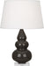 Robert Abbey (CF33X) Small Triple Gourd Accent Lamp with Pearl Dupioni Fabric Shade