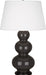 Robert Abbey (CF41X) Triple Gourd Table Lamp with Pearl Dupioni Fabric Shade