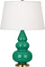 Robert Abbey (EG30X) Small Triple Gourd Accent Lamp with Pearl Dupioni Fabric Shade