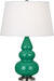 Robert Abbey (EG32X) Small Triple Gourd Accent Lamp with Pearl Dupioni Fabric Shade