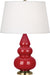 Robert Abbey (RR30X) Small Triple Gourd Accent Lamp with Pearl Dupioni Fabric Shade