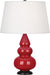 Robert Abbey (RR31X) Small Triple Gourd Accent Lamp with Pearl Dupioni Fabric Shade