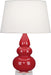 Robert Abbey (RR33X) Small Triple Gourd Accent Lamp with Pearl Dupioni Fabric Shade