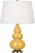 Robert Abbey (SU30X) Small Triple Gourd Accent Lamp with Pearl Dupioni Fabric Shade