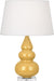 Robert Abbey (SU33X) Small Triple Gourd Accent Lamp with Pearl Dupioni Fabric Shade