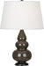 Robert Abbey (TE31X) Small Triple Gourd Accent Lamp with Pearl Dupioni Fabric Shade