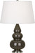 Robert Abbey (TE32X) Small Triple Gourd Accent Lamp with Pearl Dupioni Fabric Shade