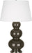 Robert Abbey (TE42X) Triple Gourd Table Lamp with Pearl Dupioni Fabric Shade