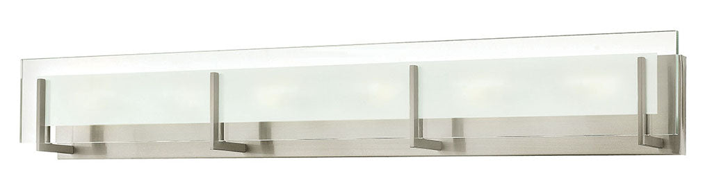 Latitude Six Light Vanity in Brushed Nickel